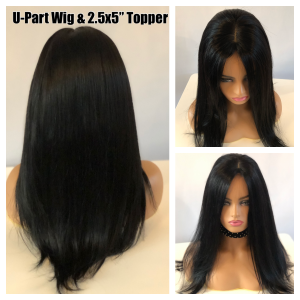 U-part wig u-part topper