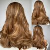 'CARAMEL GOLD' • 21" LENGTH • 145G • LUXURY SILK HAIR TOPPER - Image 3