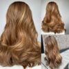 'CARAMEL GOLD' • 21" LENGTH • 145G • LUXURY SILK HAIR TOPPER - Image 7