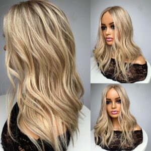 'BRILLIANT BLONDE' • 18" LENGTH • SILKY SUPER FLAT HAIR TOPPER