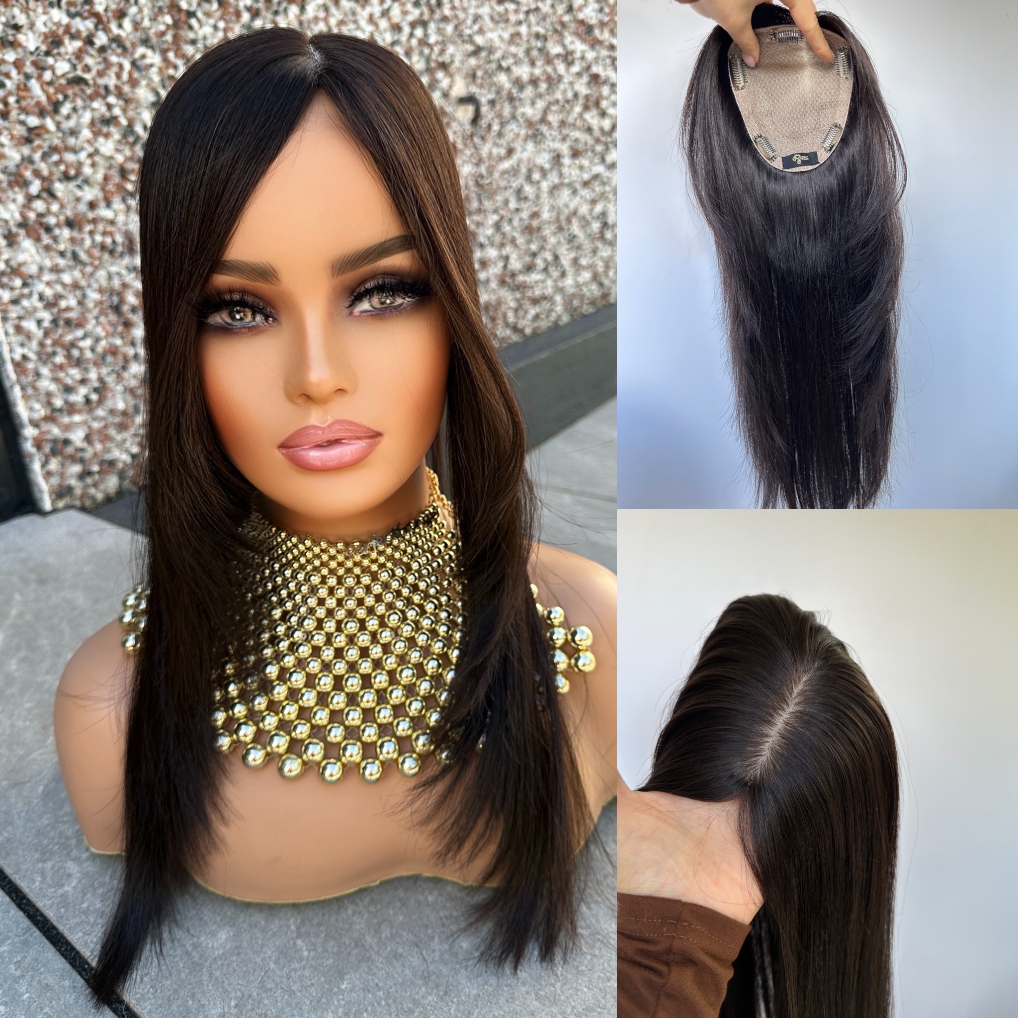 Big Sis LOW DENSITY SILK HAIR TOPPER • 21" Length 1 Big Sis LOW DENSITY SILK HAIR TOPPER • 21" Length