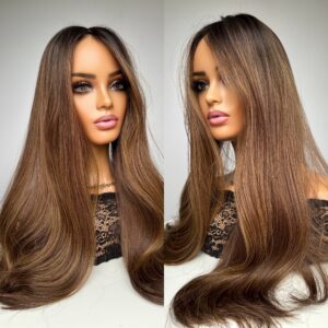 'HONEY GOLD BROWN' • 24" • 195g • BEST HUMAN HAIR TOPPER UK (Copy)