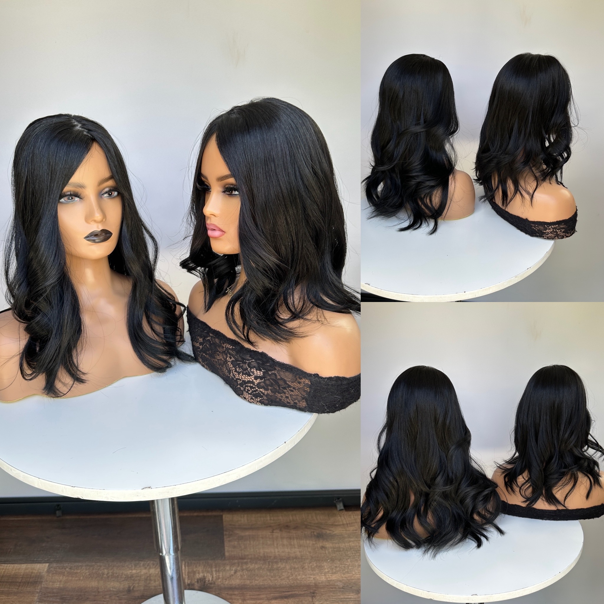 'SOFT BLACK' • 2 Lengths • Fade Resistant Black Hair Topper 6 'SOFT BLACK' • 2 Lengths • Fade Resistant Black Hair Topper - Image 6
