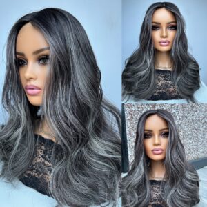 'SALT & PEPPER (Silver Edition)' • 21" LENGTH • Rare Beautiful Shade