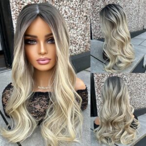 'ECHO' • 22-23" LENGTH • Smokey Root Ombre Hair Topper
