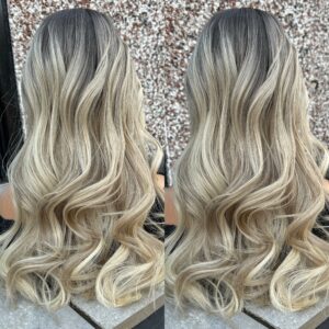 'ECHO' • 22-23" LENGTH • Smokey Root Ombre Hair Topper
