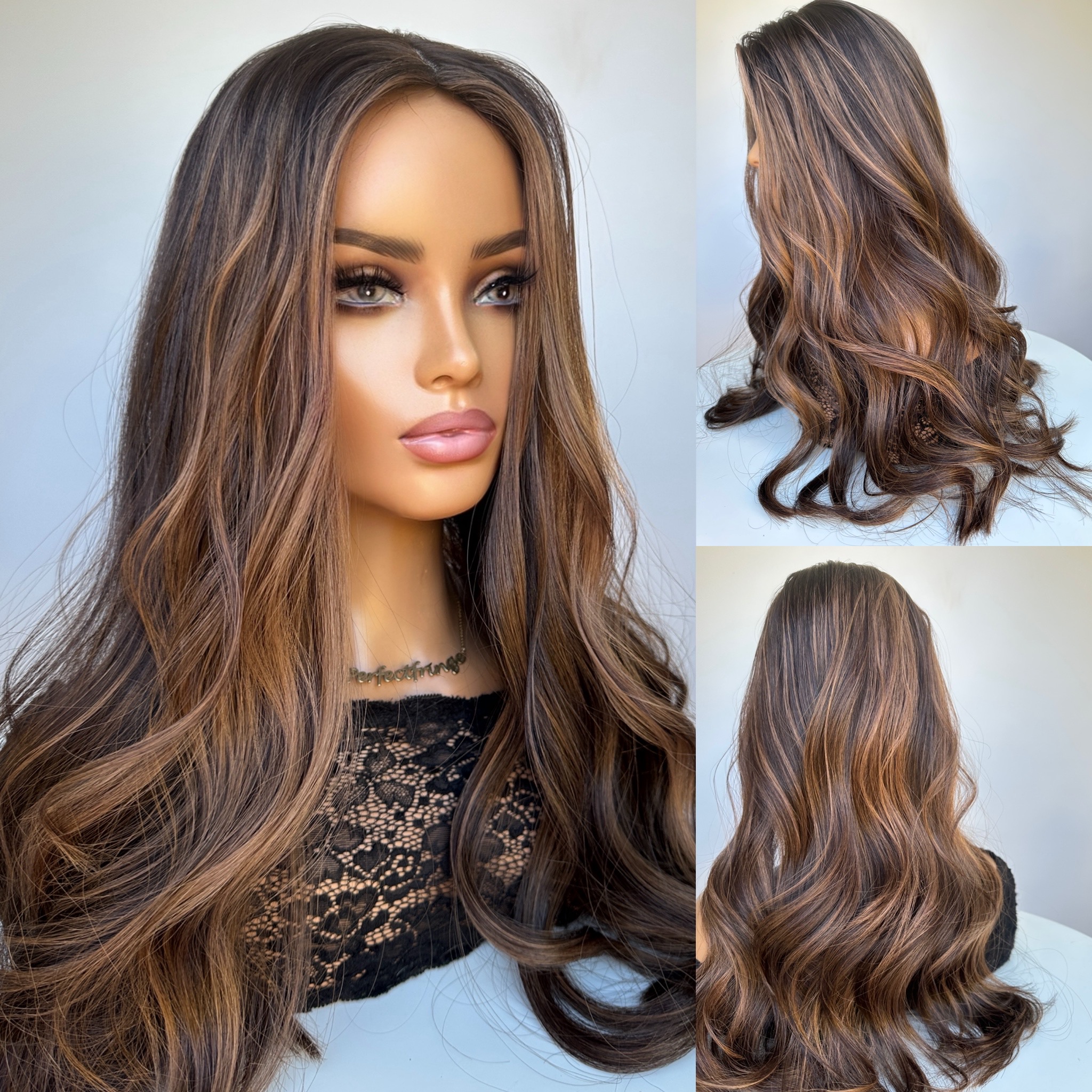 'CAPPUCCINO' • 23" LENGTH • Best Human Hair Topper UK 2 'CAPPUCCINO' • 23" LENGTH • Best Human Hair Topper UK - Image 2