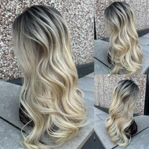 'ECHO' • 22-23" LENGTH • Smokey Root Ombre Hair Topper