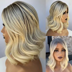 'ANGELICA' • 15" LENGTH •BRIGHT BLONDE NATURAL 3D OMBRE