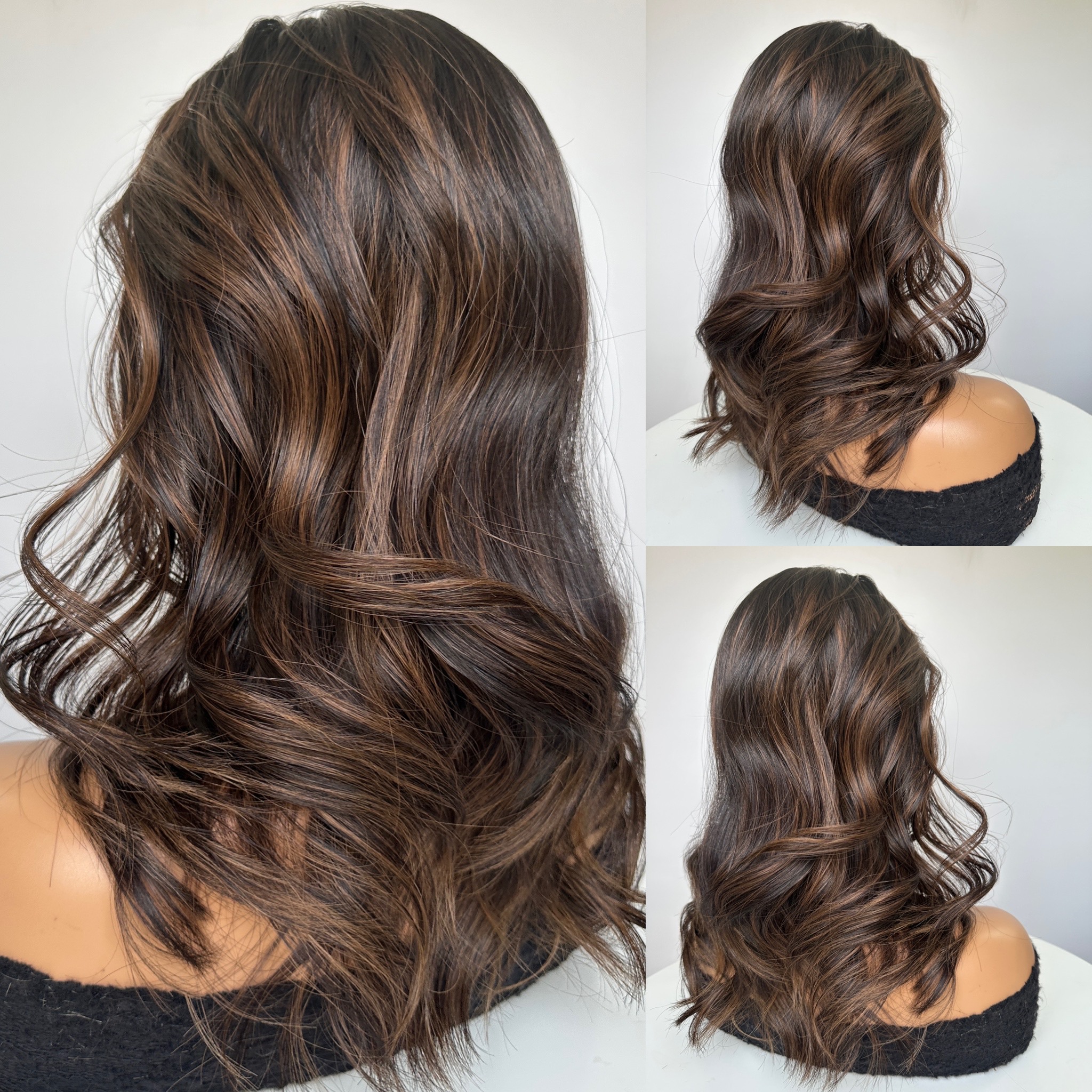 'TWIX' • 18" LENGTH • Dark/Darkest Virgin with Choc Highlights 4 'TWIX' • 18" LENGTH • Dark/Darkest Virgin with Choc Highlights - Image 4