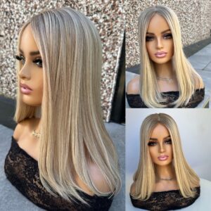 'FAYE' • 18" LENGTH •BEAUTIFUL BLONDE MIX • LIGHT/MED THICKNESS