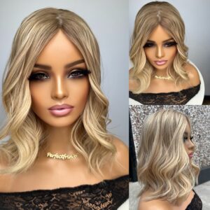 Blonde Mix Super Flat Hair Topper - 16 Inches