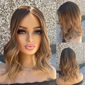 'CANDLELIGHT KISS' • 16" LENGTH • LIGHT WEIGHT/SKINNY • STUNNING POPS OF CARAMEL