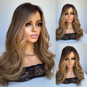 'SHAKIRA' • 21-22" LENGTH • Medium/|Thick • BUTTER-KIST CARAMEL MIX