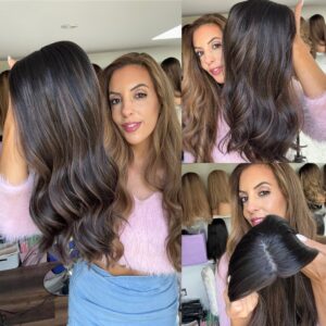 'CELEBRITY INSPIRED' • 19-20" LENGTH • Medium • Two Tone Brown Mix Hair Topper