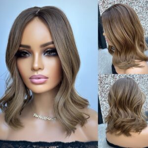 'ECLIPSE' • 15-16" BOB LENGTH • Light Golden Brown Ombré Hair Topper