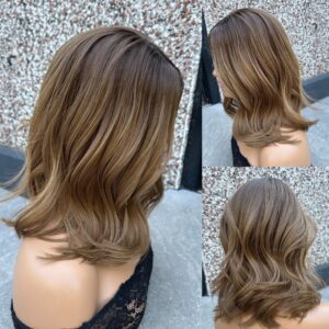 'ECLIPSE' • 15-16" BOB LENGTH • Light Golden Brown Ombré Hair Topper
