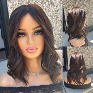 Virgin Deep Brown Super Flat Hair Topper - 16-17 Inches