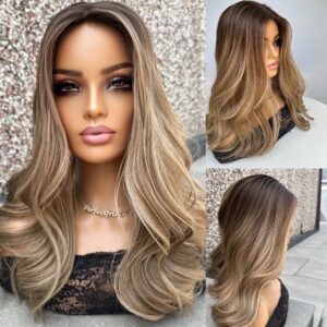'SUMMER BRONDE' • 21" LENGTH • Medium/|Thick • PERFECT SUMMER SHADE HAIR TOPPER