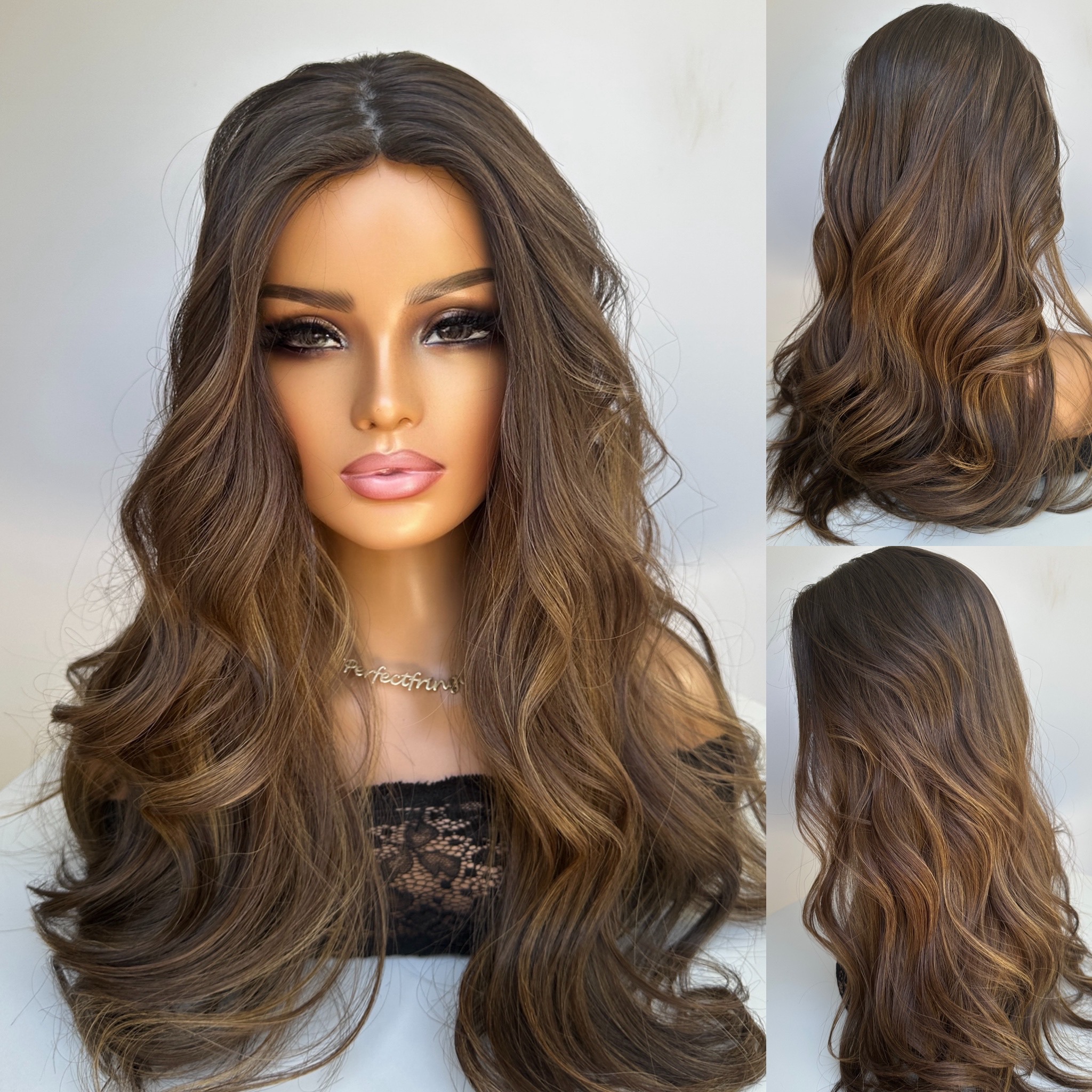 'ZARA' • 23-24" LENGTH • Thick • Mousey Medium Brown with Highlights 2 'ZARA' • 23-24" LENGTH • Thick • Mousey Medium Brown with Highlights - Image 2