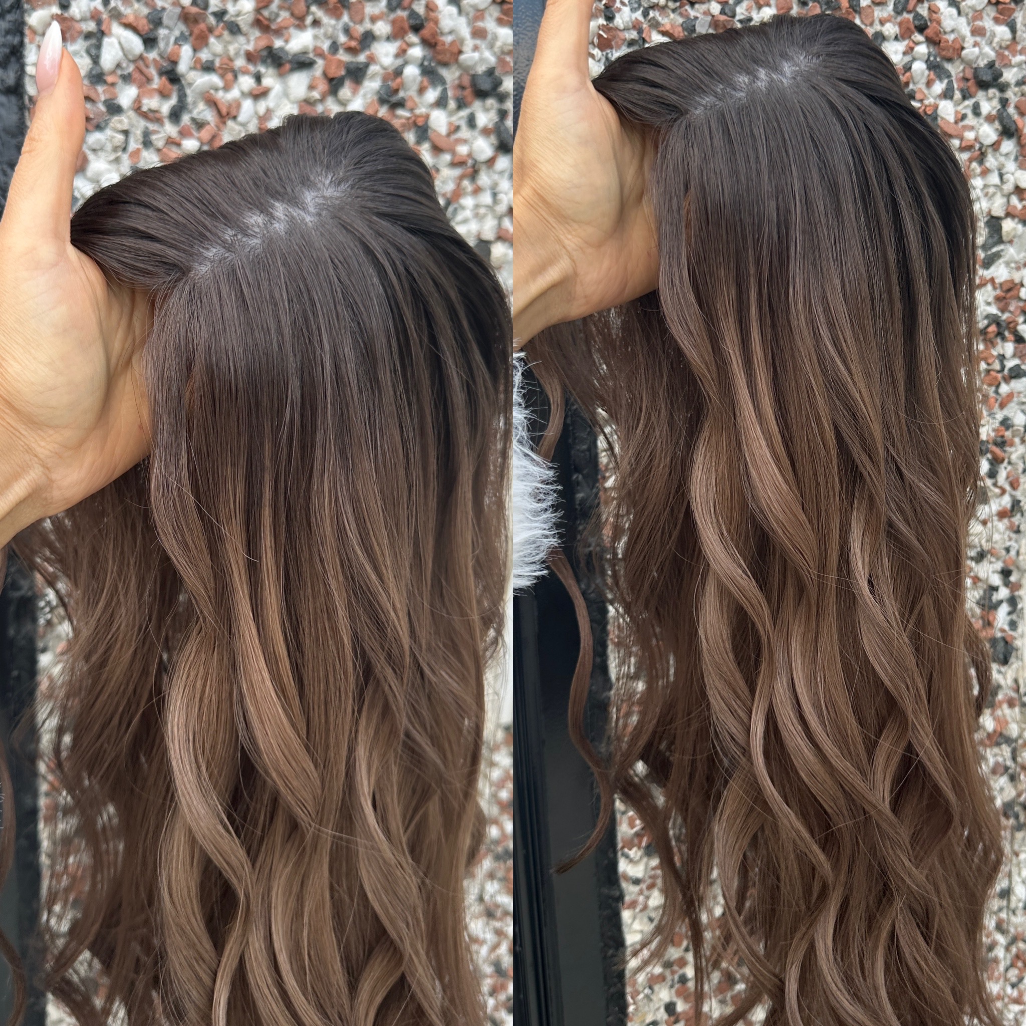 'MEADOW' • 23-25" LENGTH • Medium • Mousey Medium Brown with 3D Ombré Hair Topper 5 'MEADOW' • 23-25" LENGTH • Medium • Mousey Medium Brown with 3D Ombré Hair Topper - Image 5
