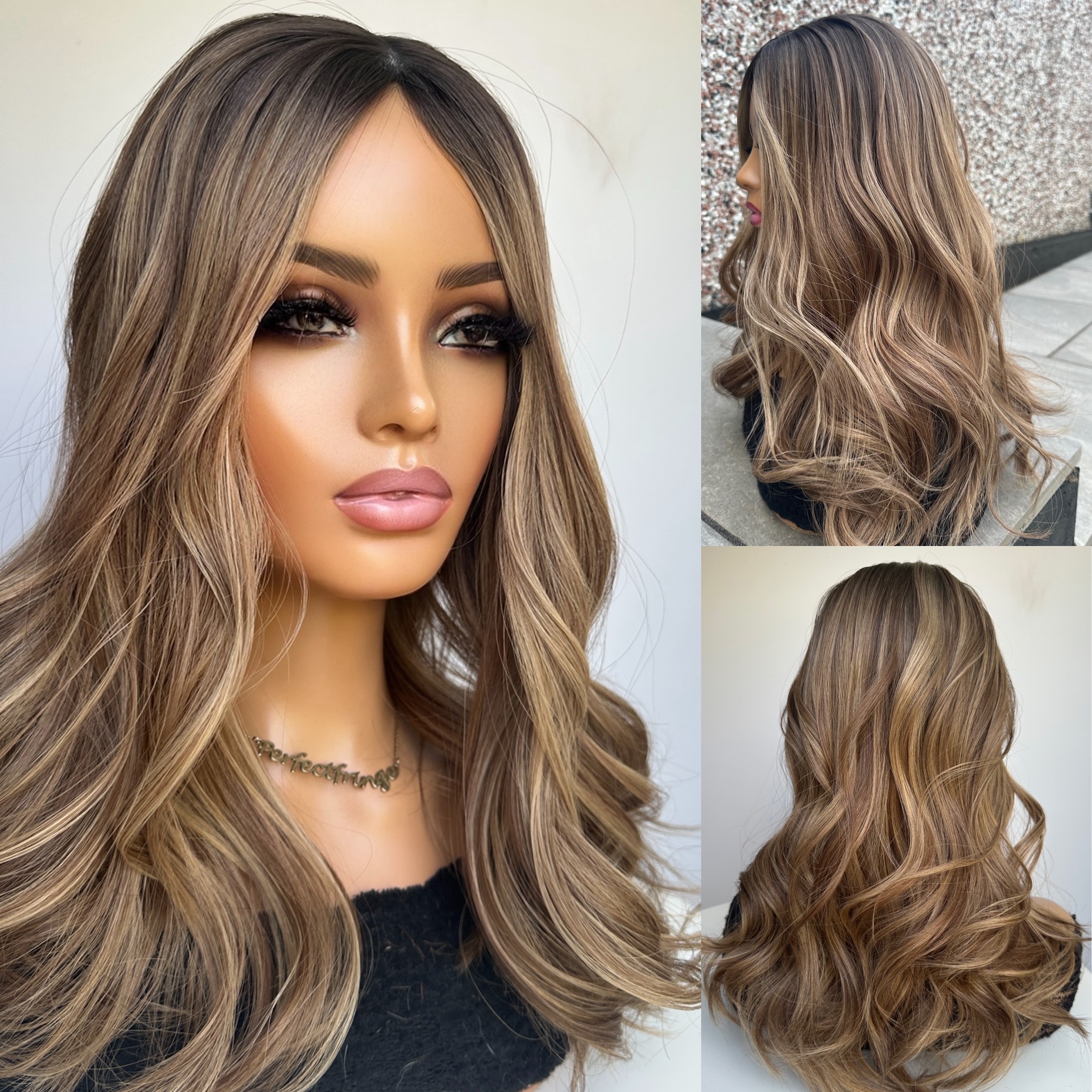 'BRONDE' • 20" LENGTH • Medium/Thick • Brown Blonde HAIR TOPPER 145G 4 'BRONDE' • 20" LENGTH • Medium/Thick • Brown Blonde HAIR TOPPER 145G - Image 4