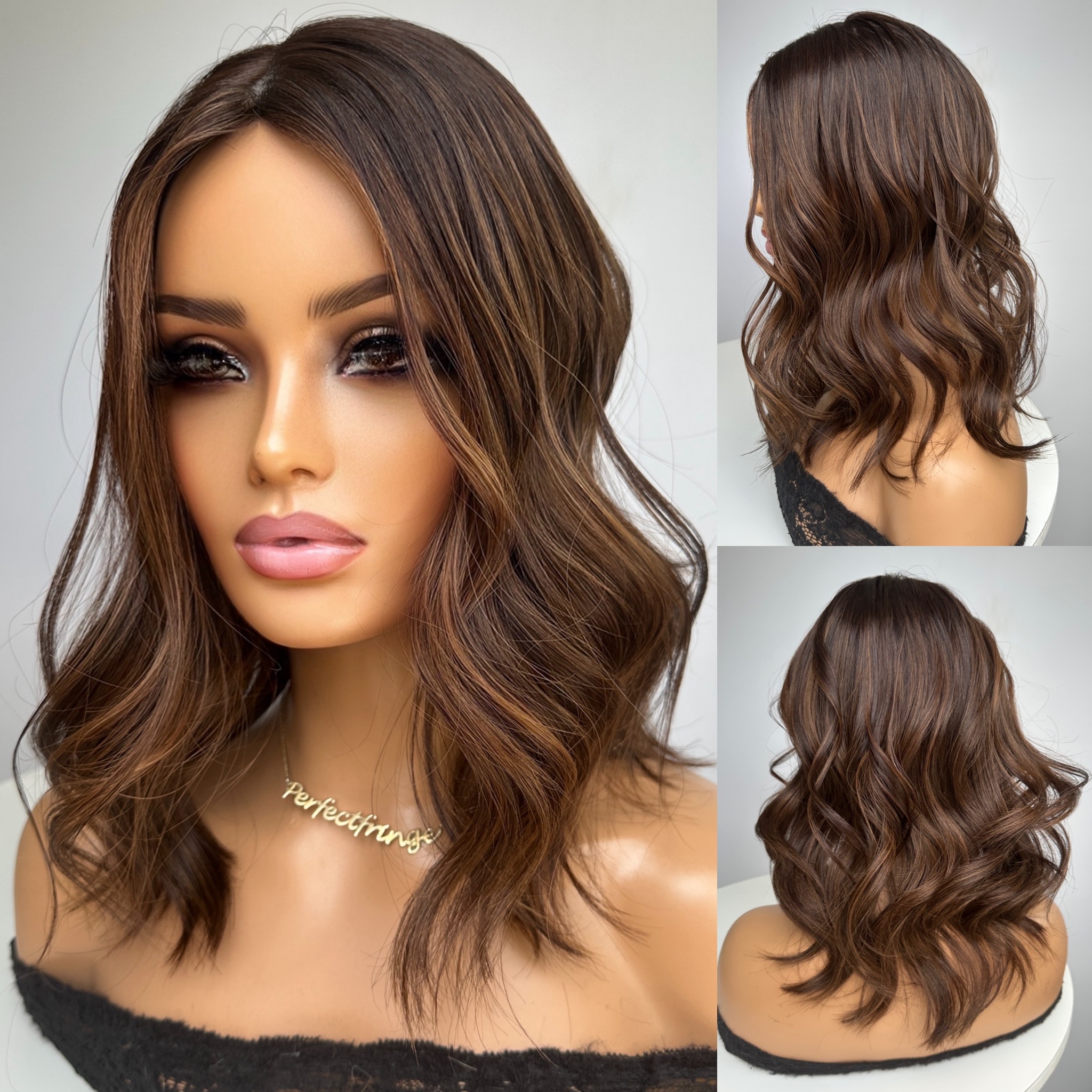 'RUN N' RAISIN' • 18-19" LENGTH• MEDIUM • BROWN MIX HAIR TOPPER 5 'RUN N' RAISIN' • 18-19" LENGTH• MEDIUM • BROWN MIX HAIR TOPPER - Image 5
