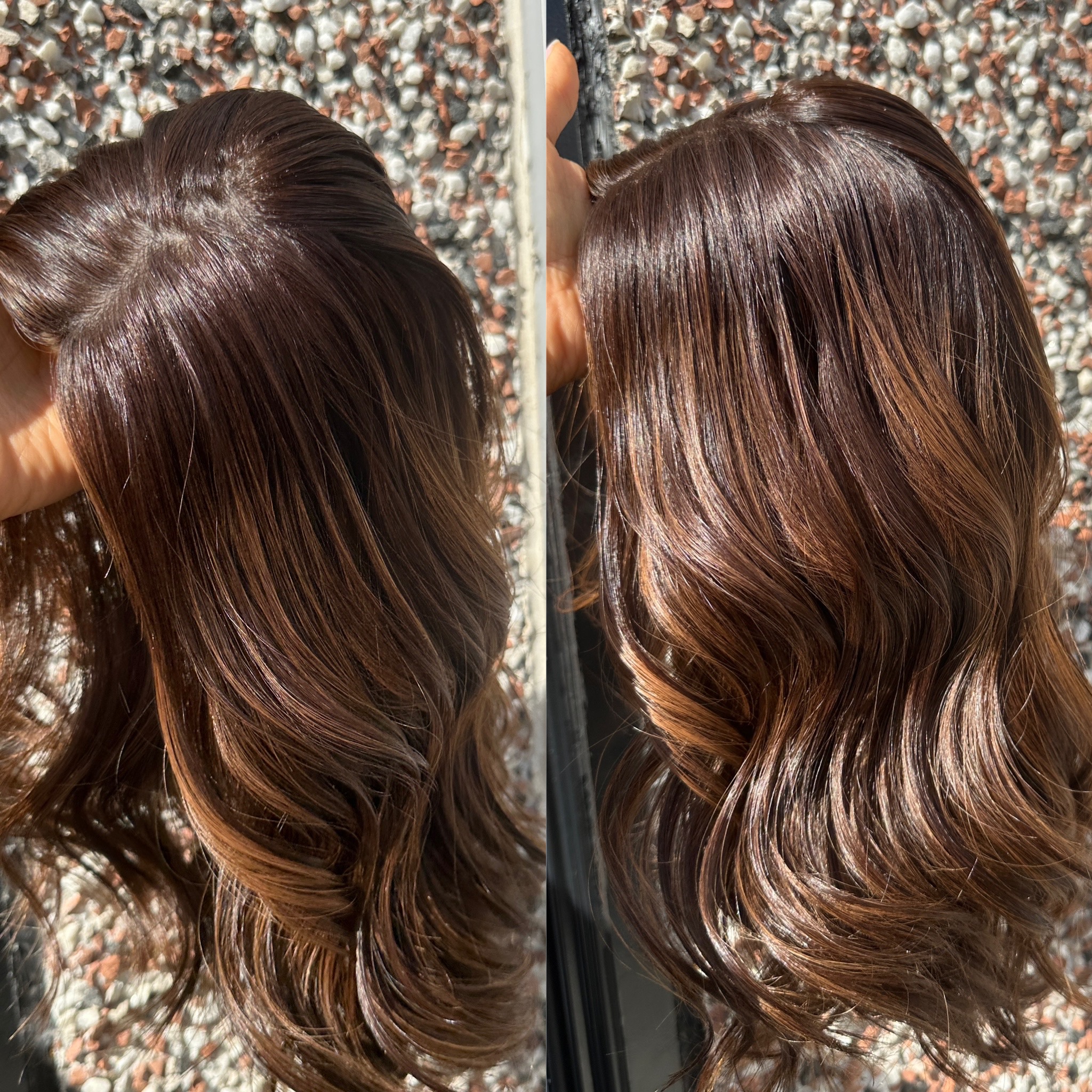 'RUN N' RAISIN' • 16-17" LENGTH• MEDIUM • BROWN MIX HAIR TOPPER 6 'RUN N' RAISIN' • 16-17" LENGTH• MEDIUM • BROWN MIX HAIR TOPPER - Image 6