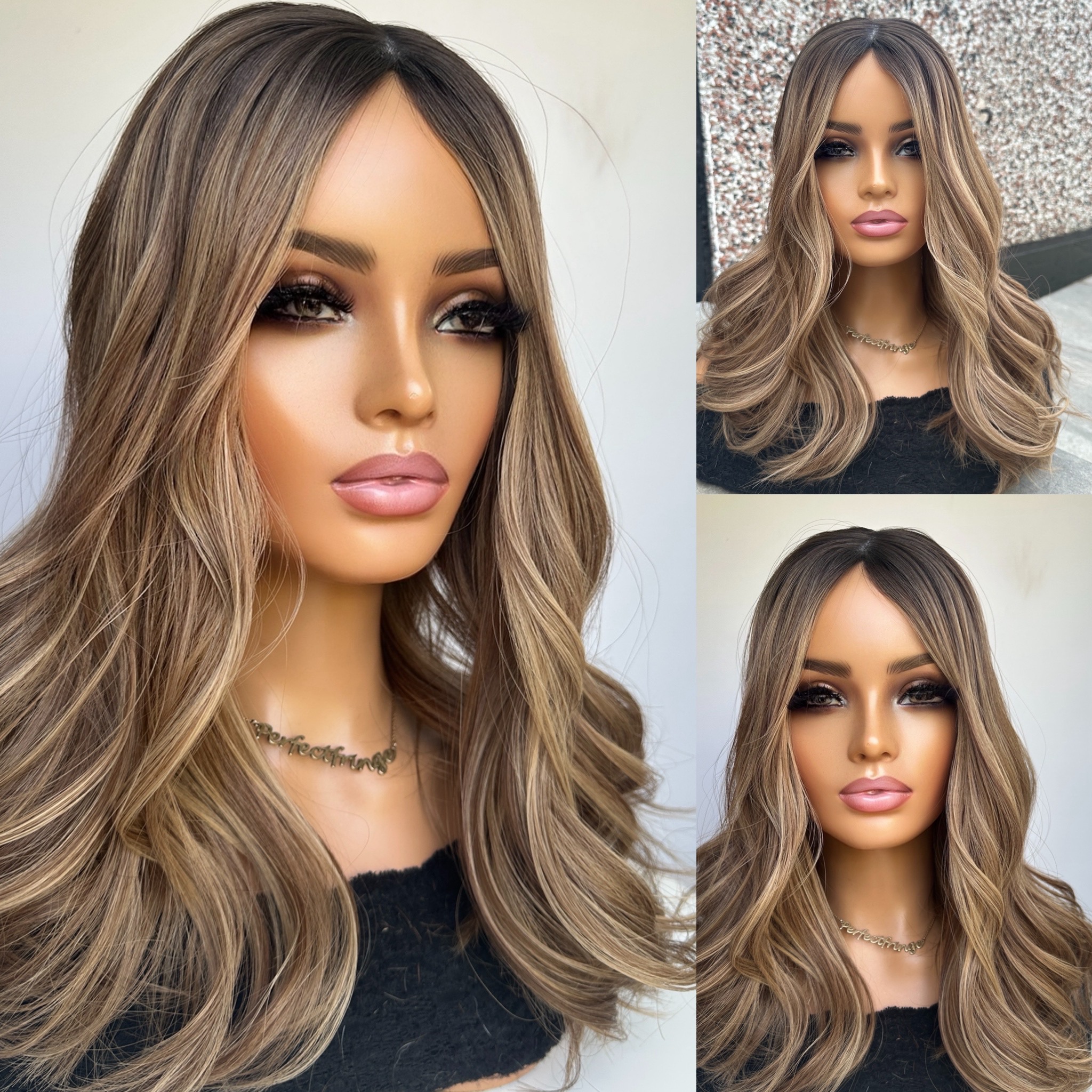 'BRONDE' • 20" LENGTH • Medium/Thick • Brown Blonde HAIR TOPPER 145G 3 'BRONDE' • 20" LENGTH • Medium/Thick • Brown Blonde HAIR TOPPER 145G - Image 3