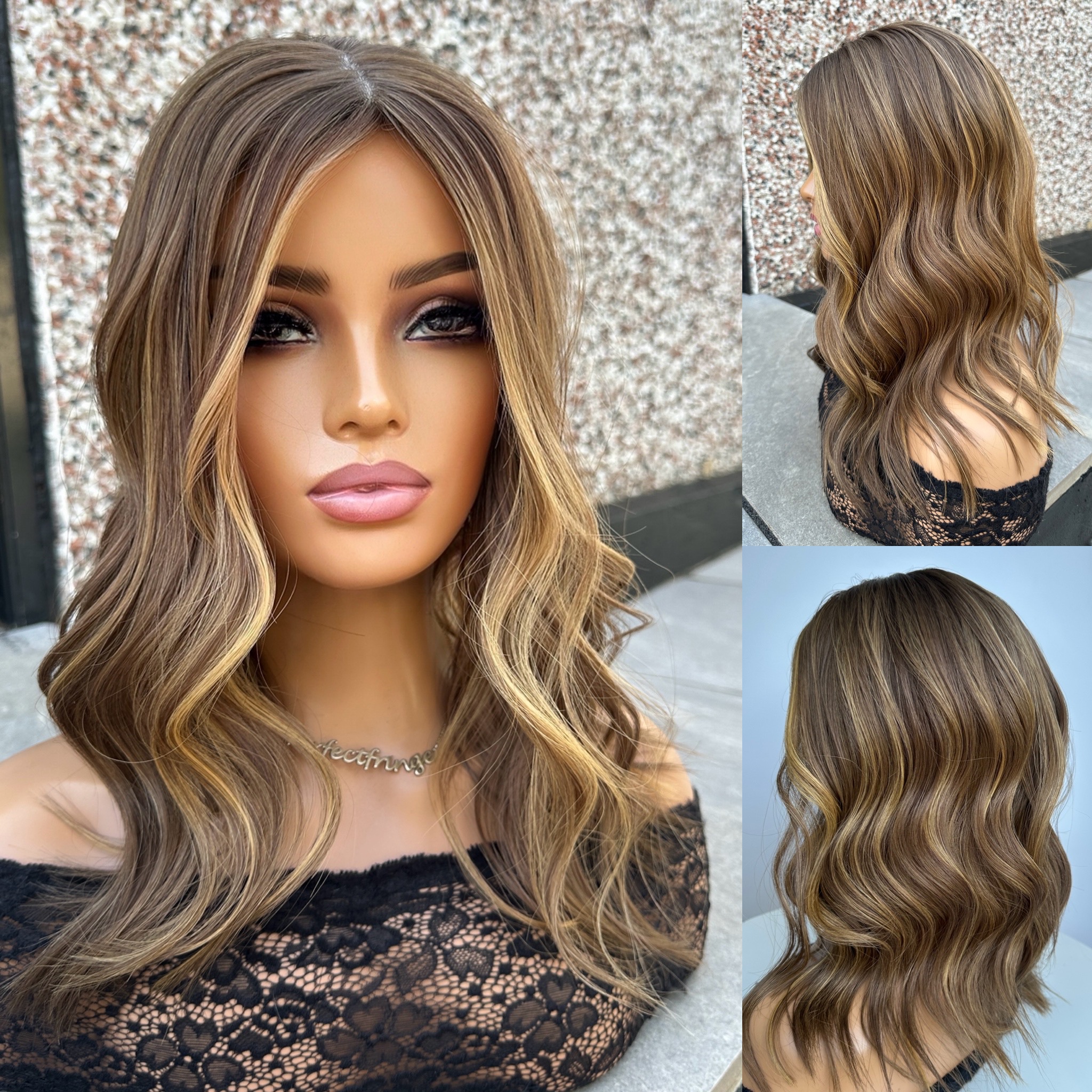 'HONEY & VANILLA' • 18" LENGTH • Medium • Super Flat Hair Topper 2 'HONEY & VANILLA' • 18" LENGTH • Medium • Super Flat Hair Topper - Image 2