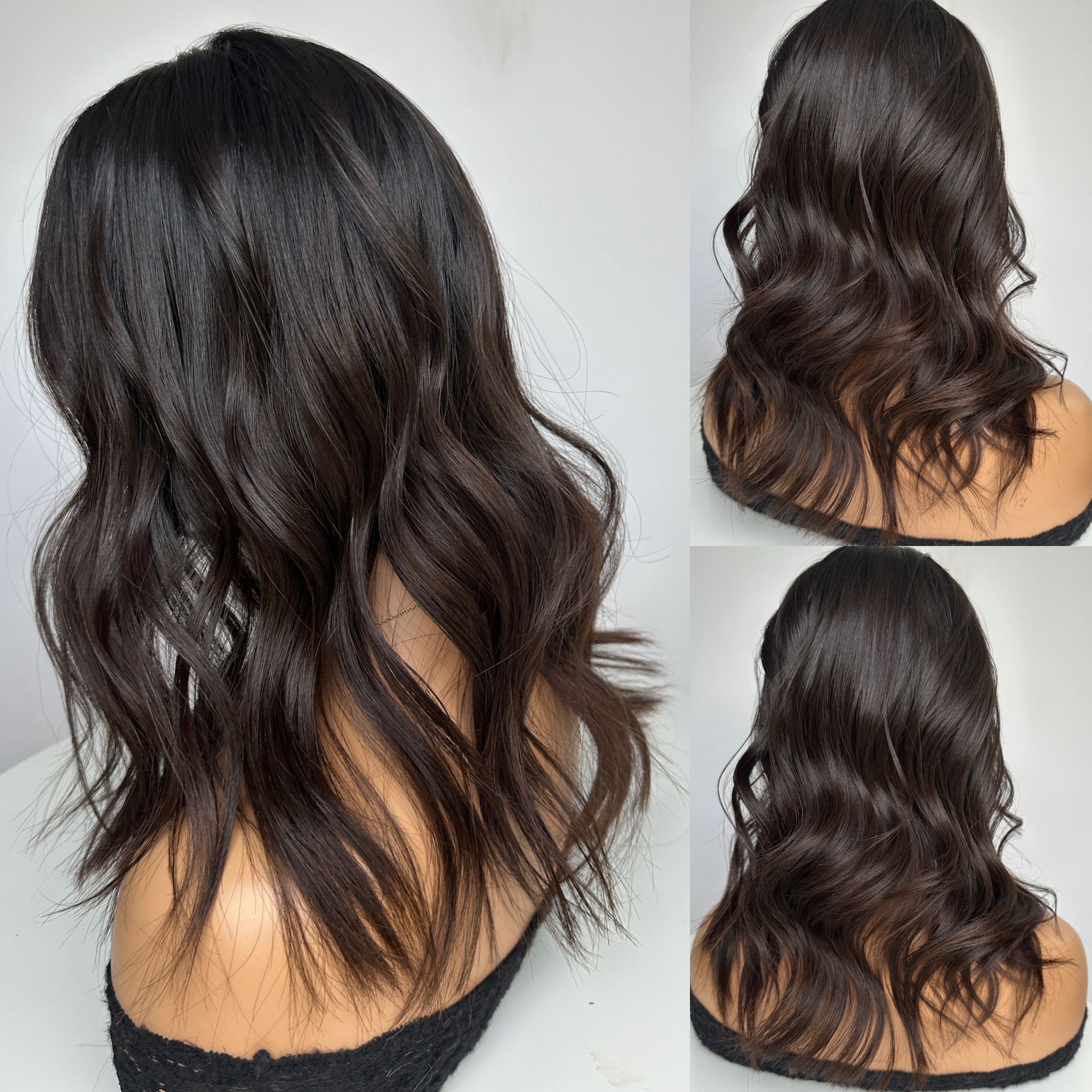 'CATWOMAN' • SKINNY Virgin Sexy Brown & 3D OMBRE • 17-18" Length • HAIR TOPPER 7 'CATWOMAN' • SKINNY Virgin Sexy Brown & 3D OMBRE • 17-18" Length • HAIR TOPPER - Image 7