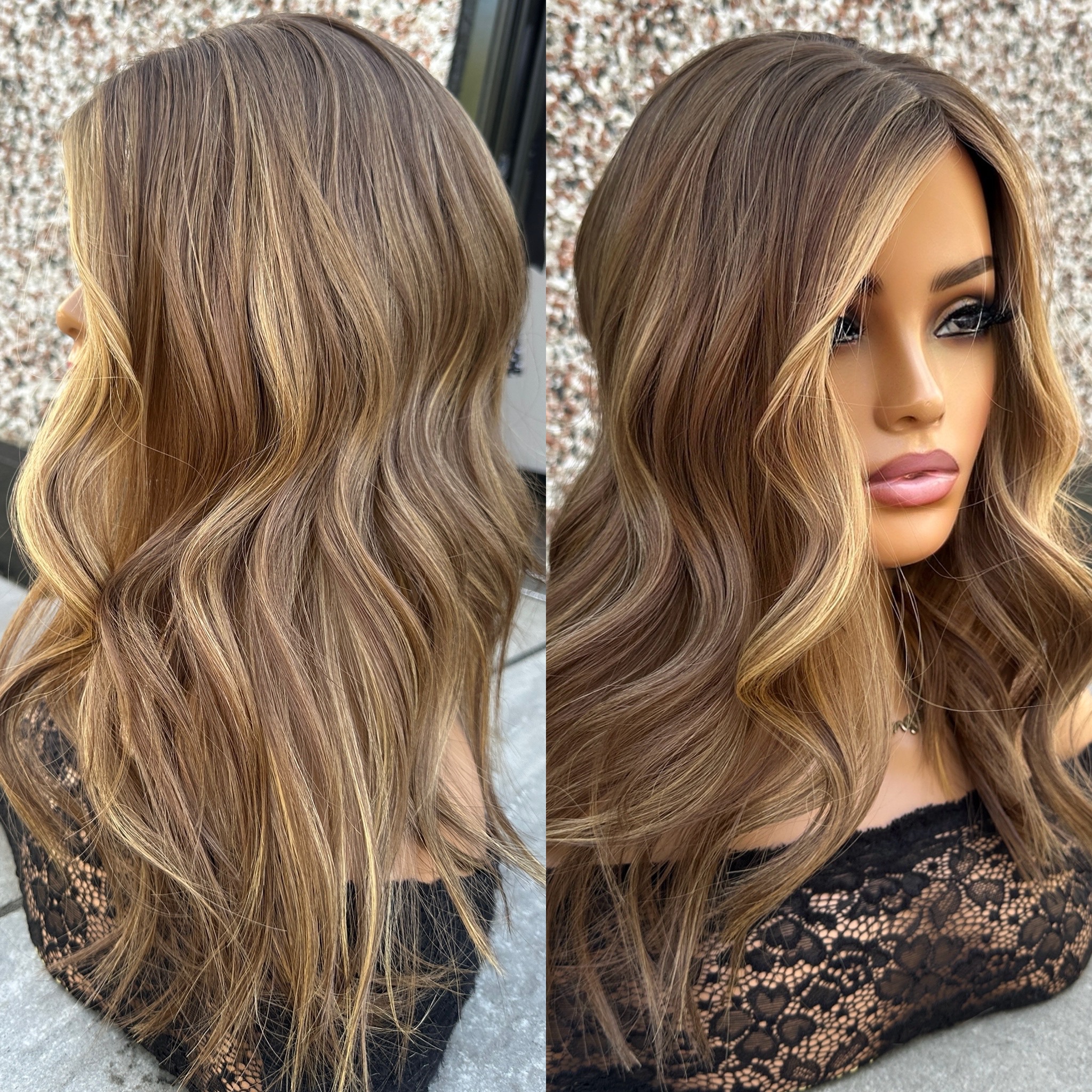 'HONEY & VANILLA' • 18" LENGTH • Medium • Super Flat Hair Topper 6 'HONEY & VANILLA' • 18" LENGTH • Medium • Super Flat Hair Topper - Image 6