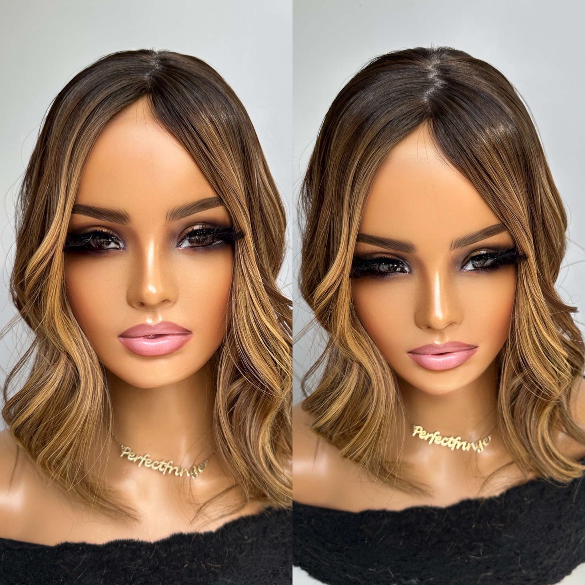 'CHOCOLATE VANILLA' • 15-16" LENGTH • Medium 120G• Super Flat Silk Hair Topper 8 'CHOCOLATE VANILLA' • 15-16" LENGTH • Medium 120G• Super Flat Silk Hair Topper - Image 8